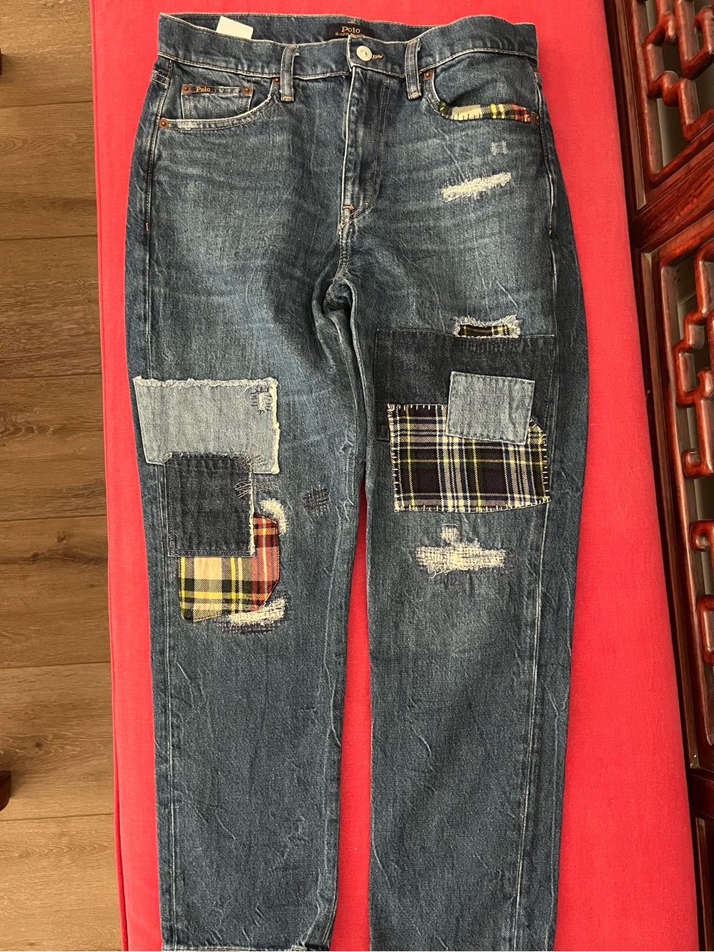 Polo Ralph Lauren the slim boyfriend patchwork jeans women’s 26 medium wash